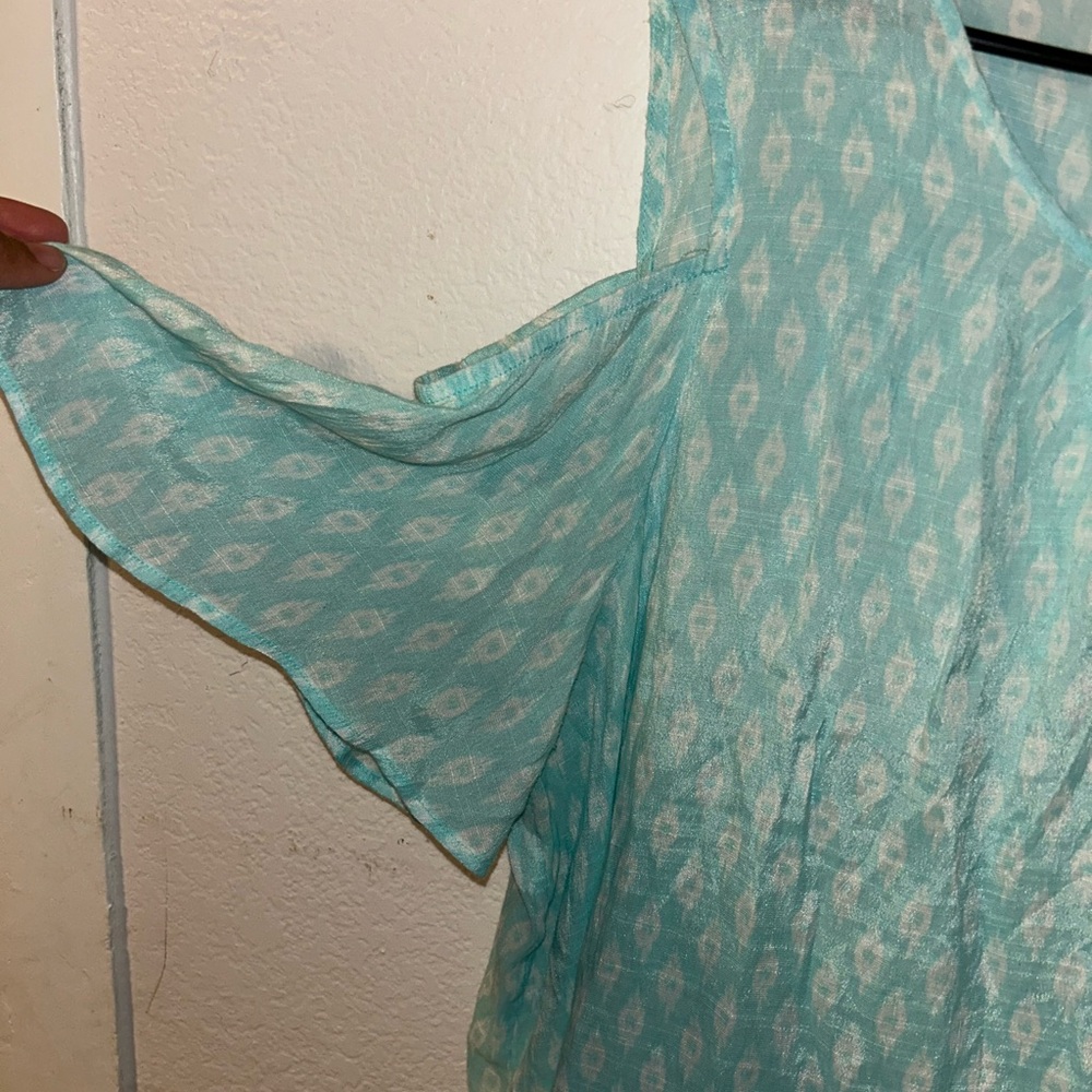 Catherines Green Patterned Blouse - image 5